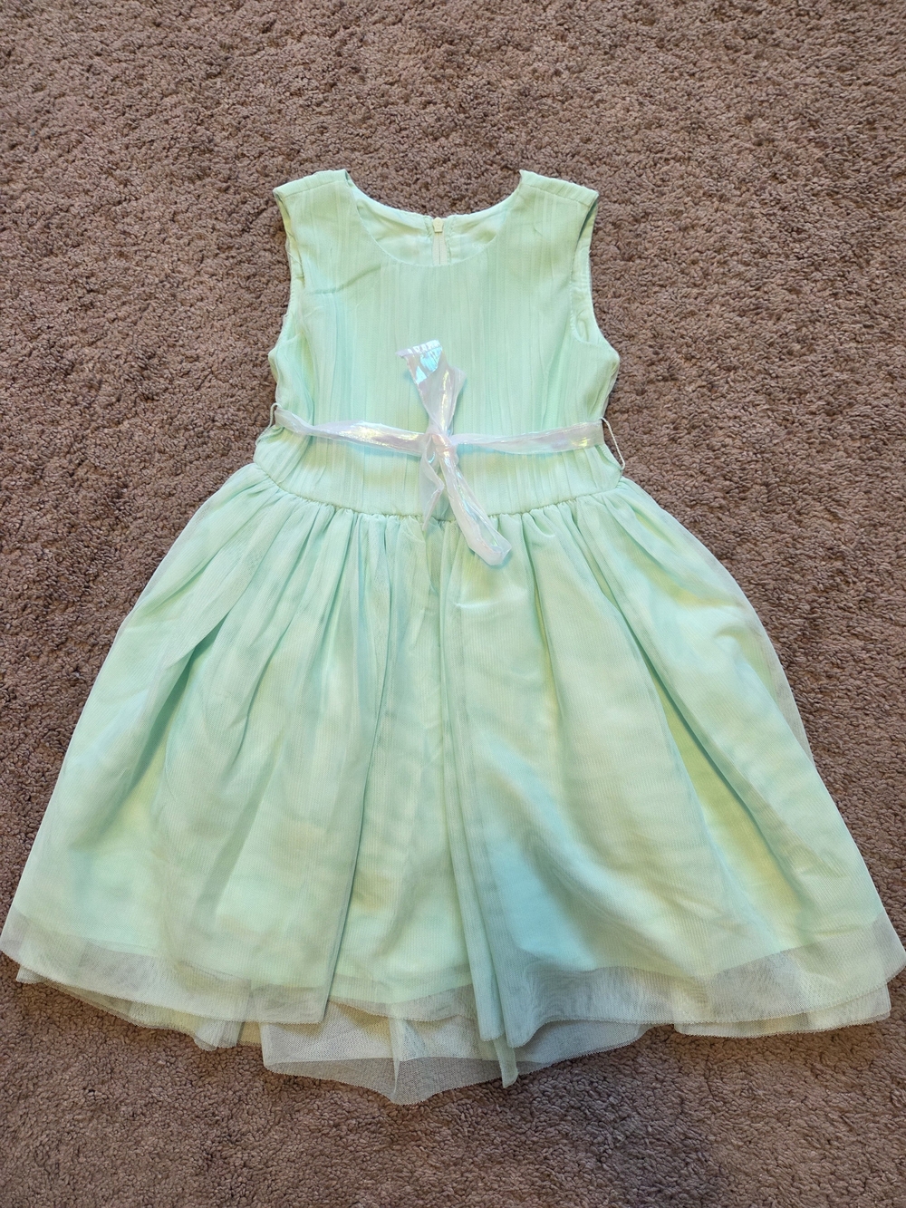 George Mint Girls Sleeveless Dress with Iridescent Ribbon Size 5 Princess Party